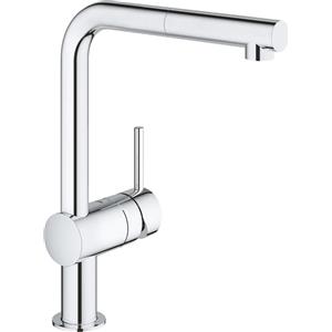 Grohe Minta Rubinetto Miscelatore Monoforo per Lavello Cucina Con Doccetta Estraibile Cromo - 32168000