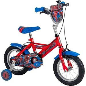 Huffy Marvel Spider-Man - Bicicletta per bambini da 12 pollici, con ruote di sostegno, telaio in acciaio, freno a contropedale
