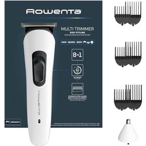 Rowenta Trim & Style 8 in 1, Regolabarba Multifunzione da Uomo TN8934