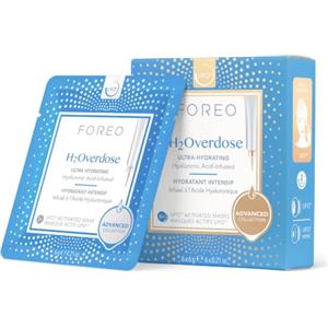 FOREO H2Overdose Advanced Collection 2.0, Maschera Ufo, Maschera Viso Idratante, Kit Skincare, Acido Ialuronico e Vitamina E, per Tutti i Tipi di Pelle, Pelle Secca e Screpolata, Set da 6 Pezzi