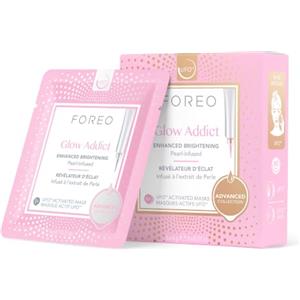 FOREO Glow Addict Advanced Collection 2.0, Maschera Ufo, Maschera Viso Idratante, Kit Skincare, Vitamina C e Vitamina E, per Tutti i Tipi di Pelle, per Pelle Spenta, Anti-Age, Set da 6 Pezzi