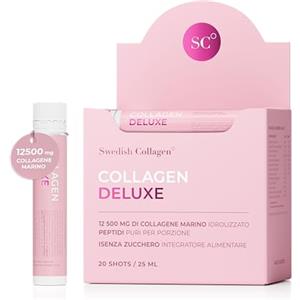 Swedish Collagen Deluxe Liquido 12.500mg Collagene Marino 20 dosi 25ml