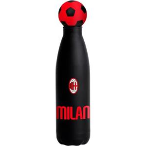 Seven Borraccia termica AC MILAN in acciaio inox bpa free 500 ml, Mantenimento temperatura: caldo 12h/freddo 24h, Bambino, Ragazzo, Adulto, Calcio, Prodotto ufficiale, Idea regalo