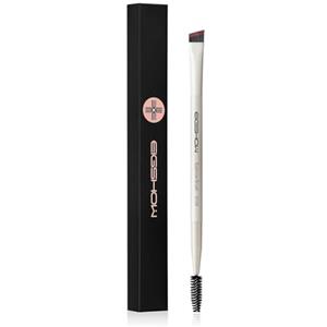 EIGSHOW Pennello per sopracciglia,Pennello per sopracciglia angolato a doppia estremità per Definizione delle sopracciglia e dell'eyeliner,spazzola a spirale per sopracciglia o ciglia(D108)