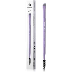 EIGSHOW Pennello sopracciglia con setole agli ioni d'argento, pennello angolato doppio per sopracciglia ed eyeliner, spazzola a spirale per sopracciglia e ciglia (D108P)
