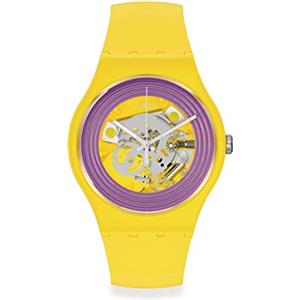Swatch Orologio New Gent Bio SO29J100 PURPLE RINGS YELLOW