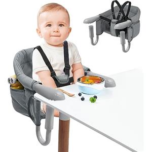 SUBTLETY Seggiolino da tavolo pieghevole, con borsa trasporto, antiscivolo, morsetti, borsa seduta, portatile, 2-8 cm spessore tavolo, 15 kg carico