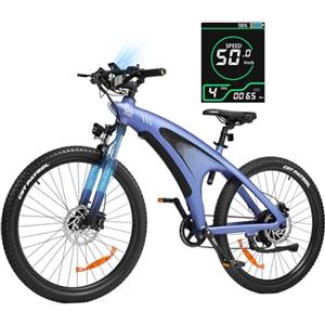HX Q5 Shark Bici Elettrica uomo da Montagna,mtb 27.5'' bicicletta elettrica Per Pendolari Urbani,85Nm 48V 15Ah Batteria Rimovibile,25km/h & Autonomia 60-80km,Sospensione Regolabile,e bike elettrica