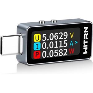 diymore Tester USB C con indicatore, 4-28 V, 0-10 A, multimetro USB di tipo C, tester per cavi USB, voltmetro PD, misuratore di potenza