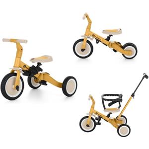 Petite&Mars Turbo 5 in 1 Triciclo evolutivo - Bicicletta da bambino multifunzione regolabile, 1,5 - 5 anni (intensa Ochre)