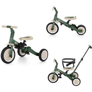 PETITE&MARS Triciclo multifunzionale 5 in 1 Turbo * Bicicletta * Triciclo * Bici senza pedali * Macchinina da passeggio * Veicolo per imparare a camminare (Misty Green)