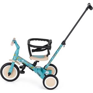 Petite&Mars Turbo 5 in 1 Triciclo evolutivo - Bicicletta da bambino multifunzione regolabile, 1,5 - 5 anni (verde Dino)