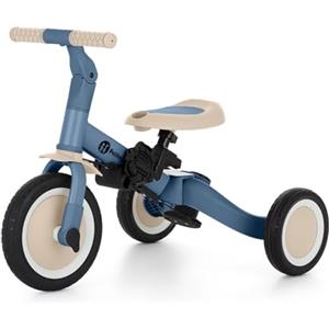 PETITE&MARS Triciclo multifunzionale 5 in 1 Turbo * Bicicletta * Triciclo * Bici senza pedali * Auto da corsa * Veicolo per imparare a camminare (Blu Oceano)