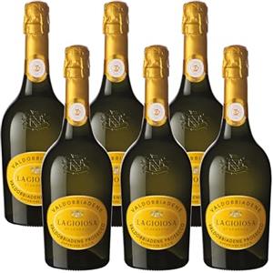 La Gioiosa Valdobbiadene Prosecco Superiore DOCG Extra Dry Spumante 75 cl - Cartone da 6 Bottiglie