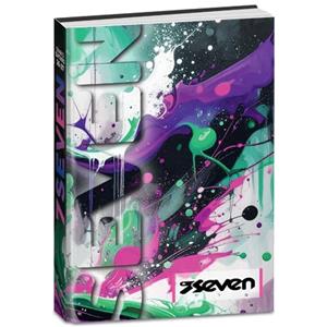 Seven Diario Datato Scuola 12 Mesi, 13,6 x 18,3 cm, 352 Pagine, Copertina Splash Colori, Imbottita su base Olografica, Segnalibro, Stickers, Giochi e Illustrazioni, per Ragazze e Bambine