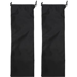 HAKIDZEL 2 Pezzi Borsa Porta Pali per Tende da Campeggio Oxford Chiusura a Coulisse, Compatta e Resistente per Trekking e Zaini da Escursionismo Nera