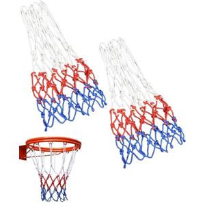 BTACGWP Reti da Canestro Set di 2 - Nylon tecnico con clip metalliche, montaggio manuale per allenamenti e gare