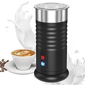 NWOUIIAY Montalatte Elettrico 4 in 1 Schiuma Latte Elettrico 600W 240ML Macchina per Cappuccino in Acciaio Inox Montalatte Automatico per Cappuccino Macchiato Caffè Latte