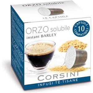 CAFFÈ CORSINI 1950 Caffè Corsini - Capsule Caffè Compatibili Orzo, Espresso Senza Caffeina, 6 Confezioni da 10 Capsule