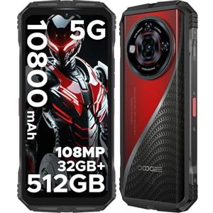 DOOGEERugged S118 Pro Rugged Smartphone 5G, 32GB RAM +512GB ROM Telefono Indistruttibile, 10800mAh/33W, 6.6" FHD+ 120Hz IPS, 108MP+20MP+8MP Smartphone Rugged, Android 14, NFC/WiFi6/Face ID