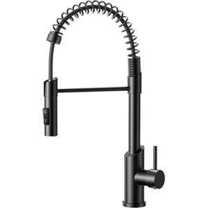 ASONINE Rubinetto Lavello Cucina,Miscelatore Cucina con 360° Bocca girevole, Rubinetto Cucina Con Due Tipi Di Getto D'acqua,Arco Alto Rubinetto Lavello Cucina con Molla a Spirale,Acciaio