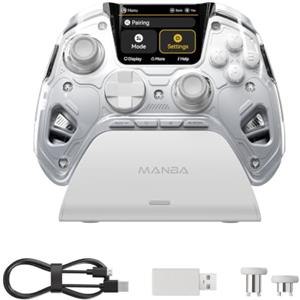 MANBA One V2 Controller Da Gioco Wireless Con Schermo Interattivo (Bianco)