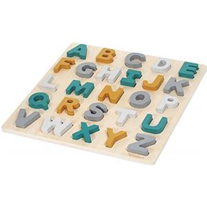Kindsgut Puzzle alfabeto e lettere in legno, 26 lettere, Caspar