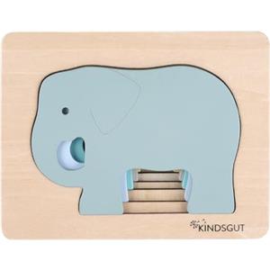 Kindsgut Puzzle animali in legno e gioco motorio, elefante, 5 pezzi