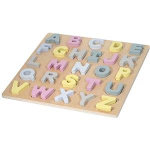 Kindsgut Puzzle alfabeto e lettere in legno, 26 lettere, Hanna