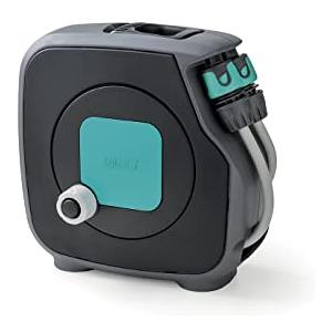 G.F. GF Garden, Aquabag STYLE, Mini Avvolgitubo compatto da Giardino, con 11,5 M di Tubo, in kit pronto all'uso, per l'Irrigazione di Piante, Vasi, Balconi e Giardini, Made in Italy, colore Azzurro