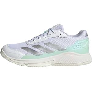 Adidas Donna Courtquick W Padel Shoes, Ftwr White/Silver Met./Clear Mint