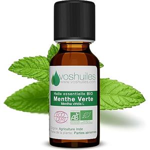 VOSHUILES.COM HUILES ESSENTIELLES & VEGE VOSHUILES - Olio Essenziale BIO di Menta verde - 10ml