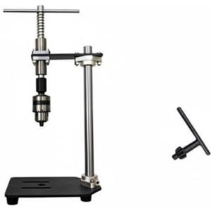 Fzaqwen Maschiatrice Manuale Verticale Attrezzo Banco Fissaggio Trapano Guida Doppia Lineare Slitta 12mm Colonna 16mm Fori Montaggio Mandrino B12 per