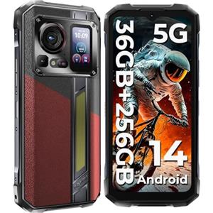 HOTWAV Hyper 7 Pro 5G Rugged Smartphone 2025 Android 14,120Hz 2.4K 6.6'' FHD+,36GB+256GB/2TB Telefono Indistruttibile 200MP 4K Video 10800mAh/33W Cellulare Antiurto Doppio Schermo/5G Dual SIM/IP68/NFC
