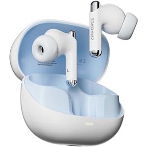 ZIPFORCE Cuffie True Wireless, Cuffie Bluetooth 5.3 completamente intraurali con 4 microfoni ENC per chiamate chiare, controllo touch, 40 ore di riproduzione, impermeabili IPX5 TWS, cuffie leggere