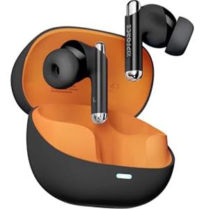 ZIPFORCE Cuffie True Wireless, Cuffie Bluetooth 5.3 completamente intraurali con 4 microfoni ENC per chiamate chiare, controllo touch, 40 ore di riproduzione, impermeabili IPX5 TWS, cuffie leggere