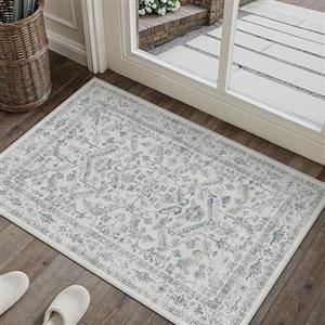 PureCozy Zerbino Ingresso Interno Tappeto 60x90cm Blu Lavabile