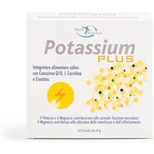 World Health Co. POTASSIUM PLUS integratore alimentare salino con coenzima Q10, L-Carnitina e Creatina