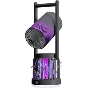 Electri-HQ 3 in 1 Lampada Antizanzare Elettrica, Con ventilatore e illuminazione a LED Lampada Zanzare UV Zanzariera Elettrica, Uccidi Trappola Insetticida Zanzare per Giardino Interno campeggio (nero)