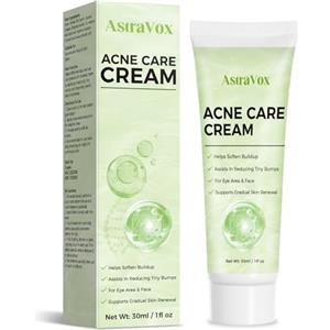 AstraVox Crema Brufoli Viso, Crema Acne Potentissima, Combatte Efficacemente Acne, Brufoli e Punti Neri, Lenisce Rapidamente Gli Arrossamenti Cutanei, Adatto a Tutti i Tipi di Pelle, Ingredienti Delicati