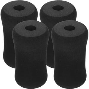 Totority 4 Pezzi Foam Roller Cover Nero, Ricambio per Attrezzature Fitness