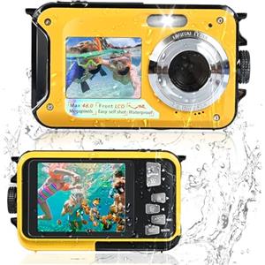 Comius Sharp Macchina Fotografica Subcquea, Comius Sharp Fotocamera Subacquea Digitale 10FT 30MP Photo FHD Video 16X Digital Zoom con Scheda di Memoria da 32G per Selfie Subacquei, Immersione, Nuoto