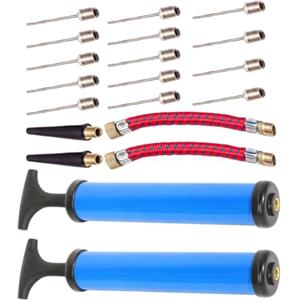 Ciieeo 2 Set Kit Gonfiatore Sportivo Ugello e Tubo in Gomma | Pallone e Salvagente, Design Leggero e Portatile, Facile da Riporre, Gonfiaggio Rapido
