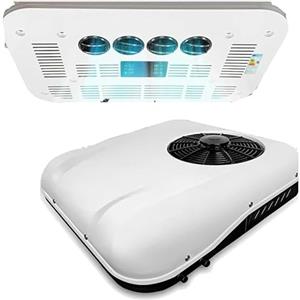 SXHEYUY Aria condizionata Caravan Refrigerante Aggiunto Aria condizionata 12V Camion 24v AR Camper climatizzato,Bianca,12v 2 in 1