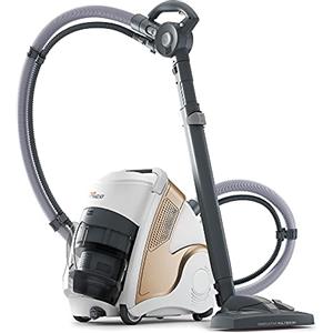 Polti Unico MCV85 Total Clean e Turbo, Aspirapolvere Multifunzione 3 in 1, Aspira, Igienizza e Asciuga, Pulitore a Vapore Con Caldaia, Potenza 2200 W, 17 Accessori Inclusi, Made in Italy, Bianco e Oro