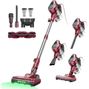 Vexilar C8 Aspirapolvere con filo 70KPa con 2 Livelli Aspirazione, LED 5 in 1 Aspirapolvere Verticale, Cavo 7m, Ultra-leggero,Scopa Elettrica con Filo Potente per Tappeti/Pavimenti/Peli di Animali