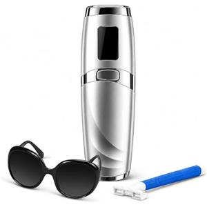 Mulbijeo Epilatore IPL Luce Pulsata PC Ergonomico, Depilatore Corpo Donna, Epilatore Laser Indolore, Risultati Duraturi, Macchina Depilazione Casa, per Viso Ascelle Bikini Gambe, Argento