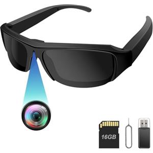 UYIKOO Occhiali da sole sportivi con fotocamera, occhiali intelligenti con fotocamera per uomo, videocamera HD 1080P con lenti polarizzate e protezione UV per attività all'aperto come ciclismo
