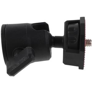 ibasenice Testa Sfera Panoramica 1/4 Pollice, Lega Plastico, Rotazione 360° | Nero, Regolazione Angolo Precisa, Meccanismo Fluido, per Ring Light e Light Stand, Interviste e Vlogging