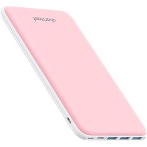 Charmast Power Bank 26800mAh, Caricatore Portatile USB C Powerbank Batteria con 3 Ingresso & 4 Uscita Compatibile con iPhone 12/11/XS/XR Samsung Huawei Xiaomi Smartphone Tablet (Rosa)